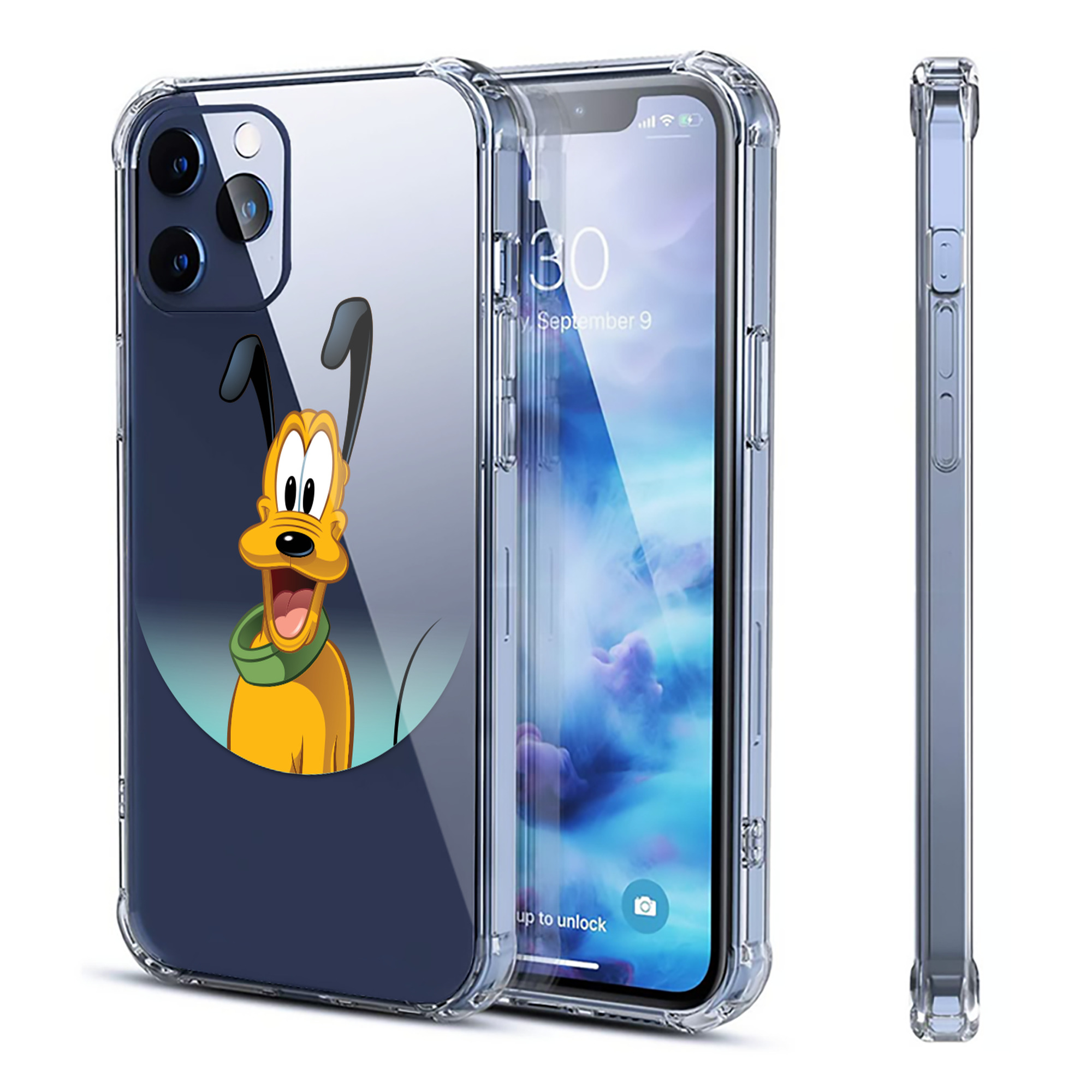 （画像用） ミッキーマウス Mickey Mouse 【iPhone 12シリーズ対応】透明スマホケース（クリアソフトケース）